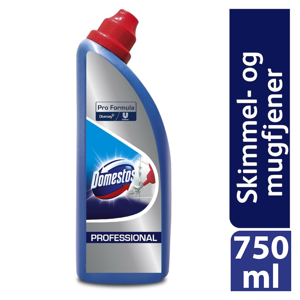 Domestos Professional Mould Free 6x0.75L - Klorbaseret middel der fjerner mug og skimmelsvamp mellem fliser